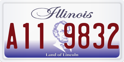 IL license plate A119832