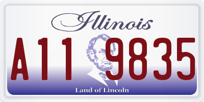 IL license plate A119835