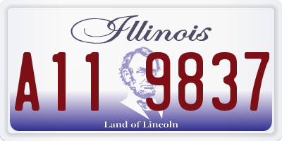 IL license plate A119837