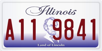 IL license plate A119841