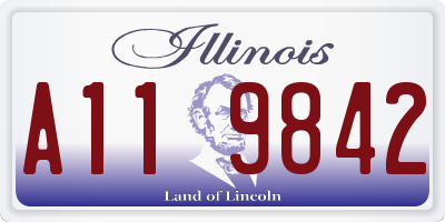 IL license plate A119842