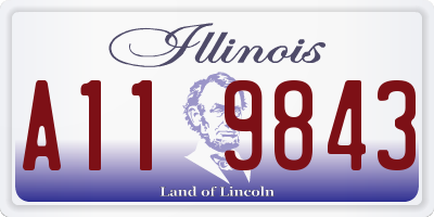 IL license plate A119843