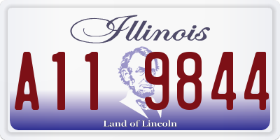 IL license plate A119844