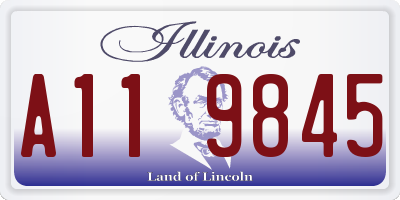 IL license plate A119845