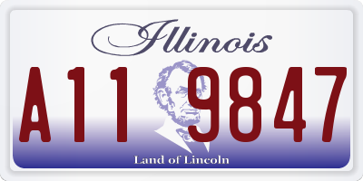 IL license plate A119847