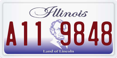 IL license plate A119848