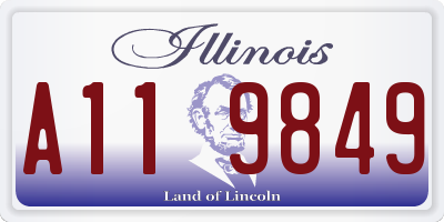 IL license plate A119849