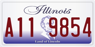 IL license plate A119854