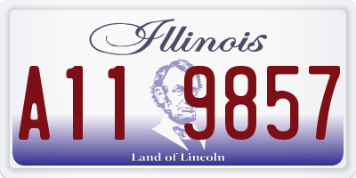 IL license plate A119857