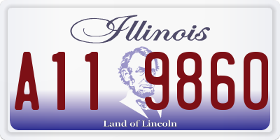IL license plate A119860
