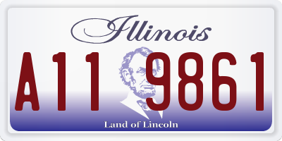 IL license plate A119861