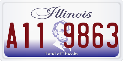 IL license plate A119863