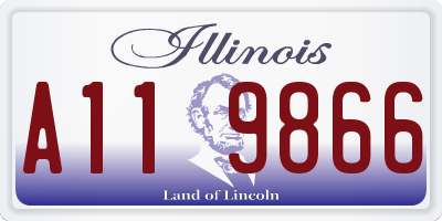 IL license plate A119866