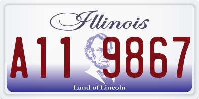 IL license plate A119867