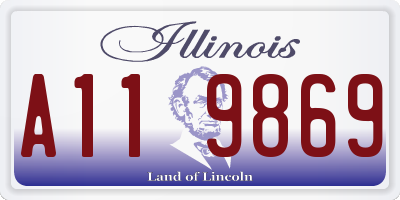 IL license plate A119869