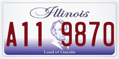 IL license plate A119870