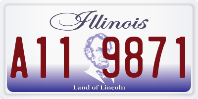 IL license plate A119871