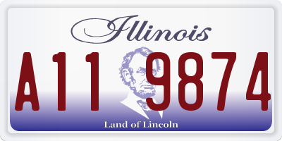 IL license plate A119874