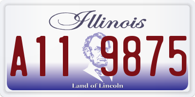 IL license plate A119875