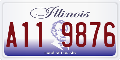 IL license plate A119876