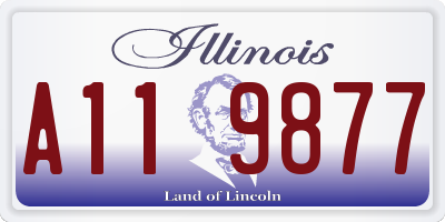 IL license plate A119877
