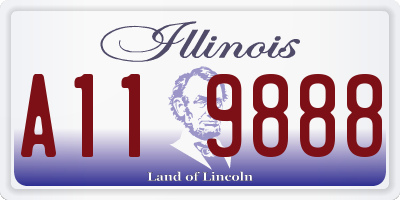 IL license plate A119888