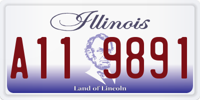 IL license plate A119891