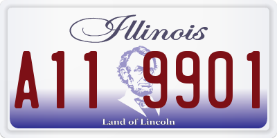 IL license plate A119901