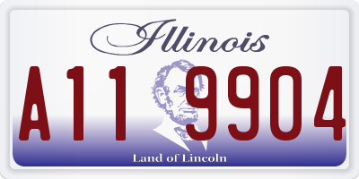 IL license plate A119904