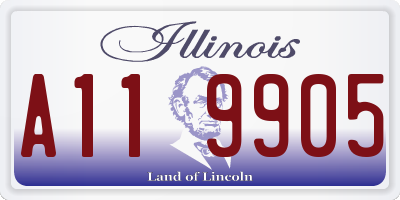 IL license plate A119905