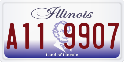 IL license plate A119907