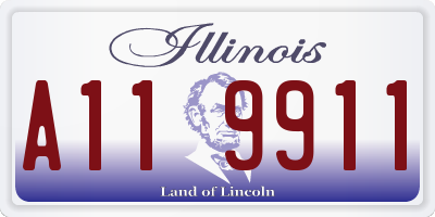 IL license plate A119911