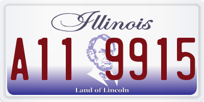 IL license plate A119915