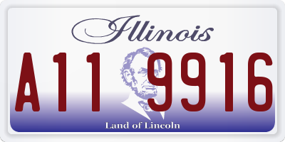 IL license plate A119916
