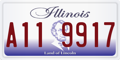 IL license plate A119917
