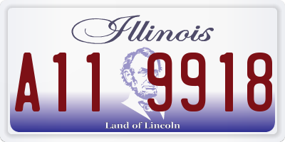 IL license plate A119918