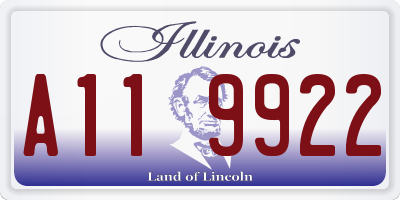 IL license plate A119922