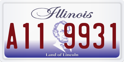 IL license plate A119931