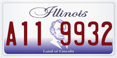 IL license plate A119932