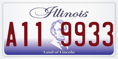 IL license plate A119933