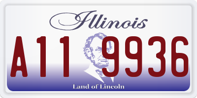 IL license plate A119936
