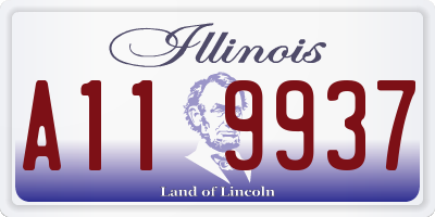 IL license plate A119937