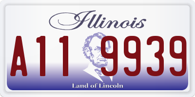 IL license plate A119939
