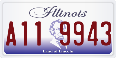 IL license plate A119943