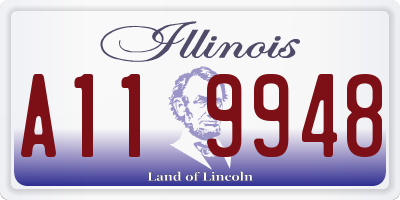 IL license plate A119948