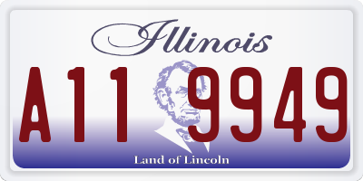 IL license plate A119949