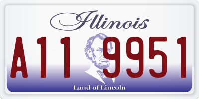 IL license plate A119951