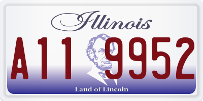IL license plate A119952