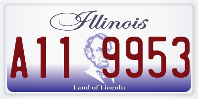 IL license plate A119953