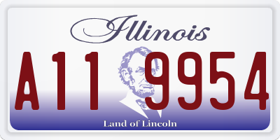 IL license plate A119954